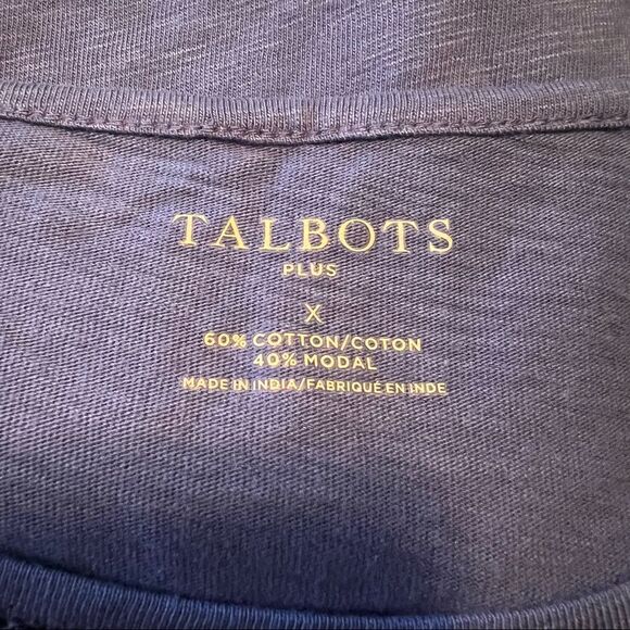 NWT! Talbots blue short sleeve tee - Picture 3 of 9